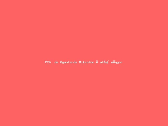 PC’de Oyunlarda Mikrofon Çalışmıyor Sorunları